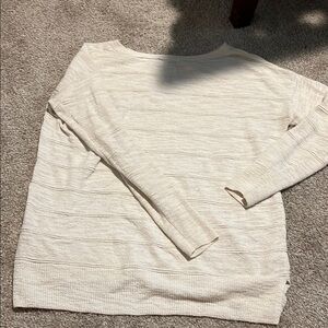 LOFT Cream Women's Crew Neck Sweater